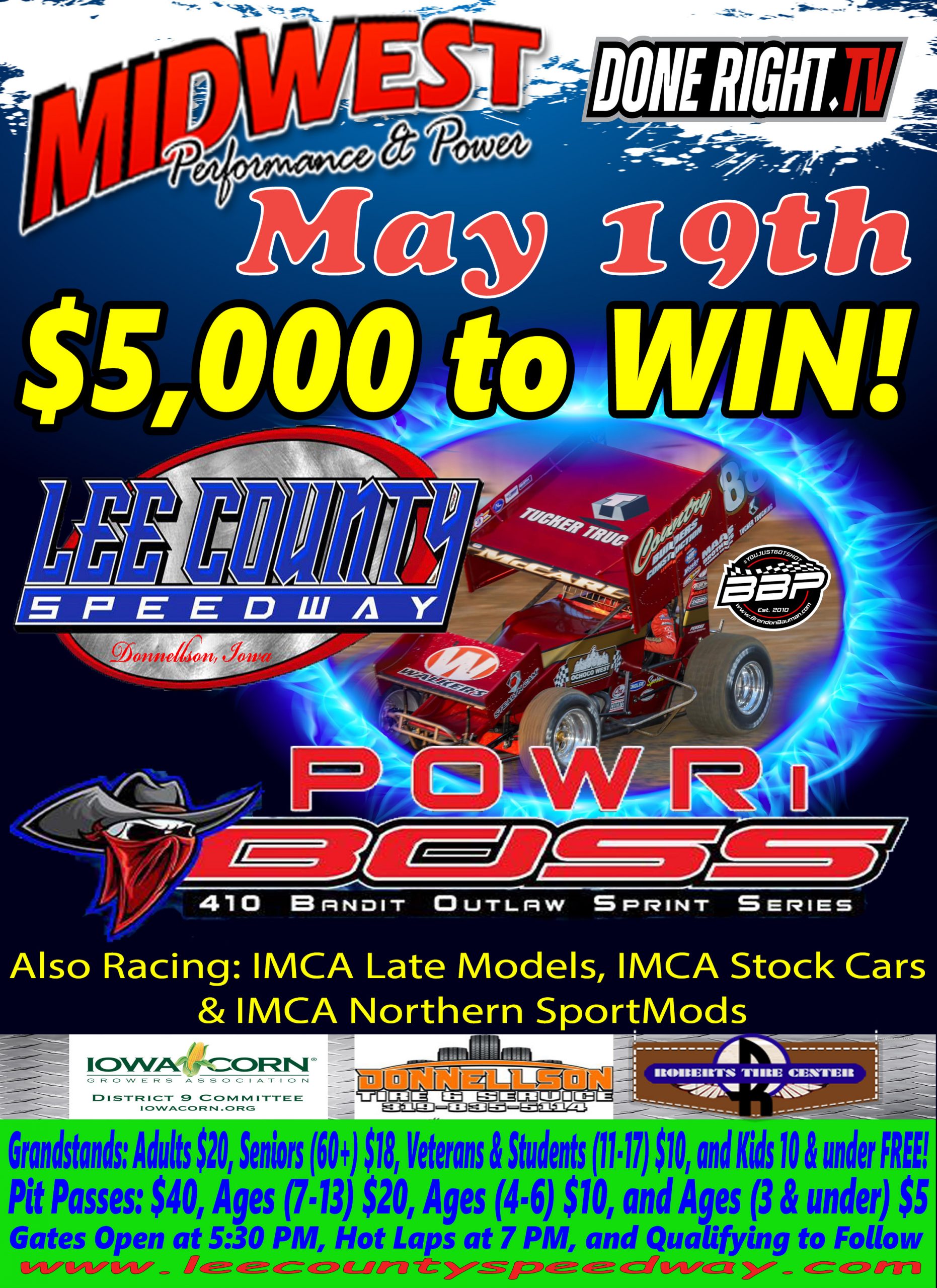 410 Sprint Cars Invade the Lee County Speedway This Friday, May 19th